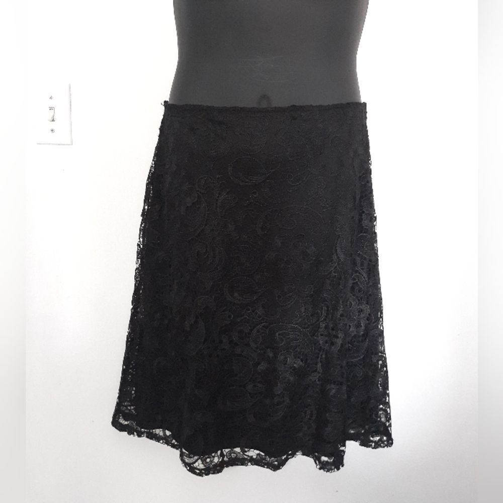 Cato black lace skirt